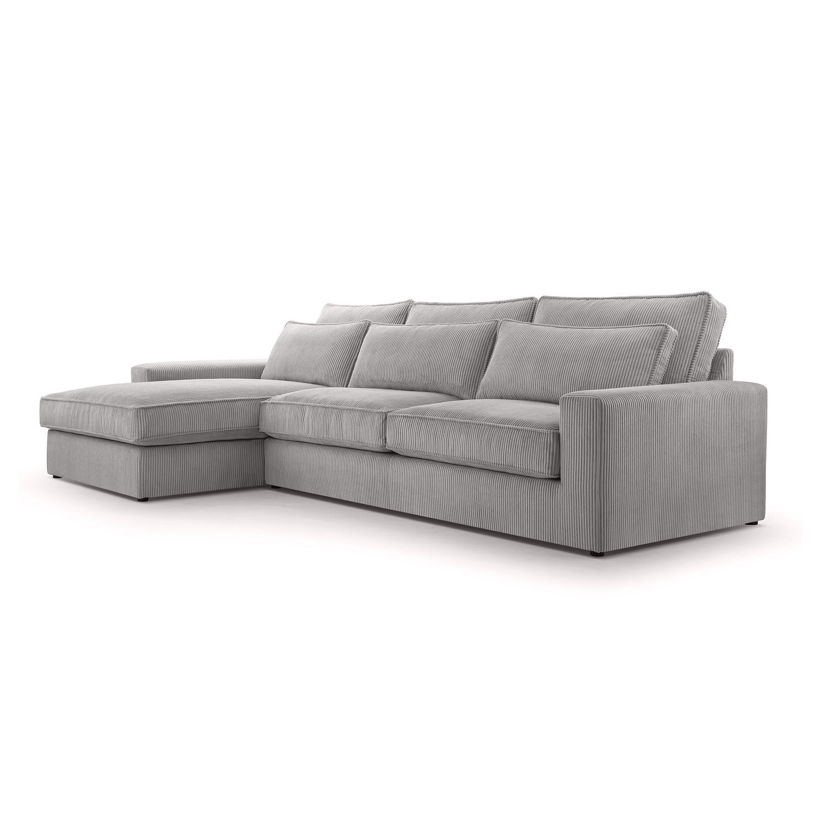 ECKSOFA 4 Sitzer Medan Mini, Grau - Grau, Textil (276/176cm) - Fedve