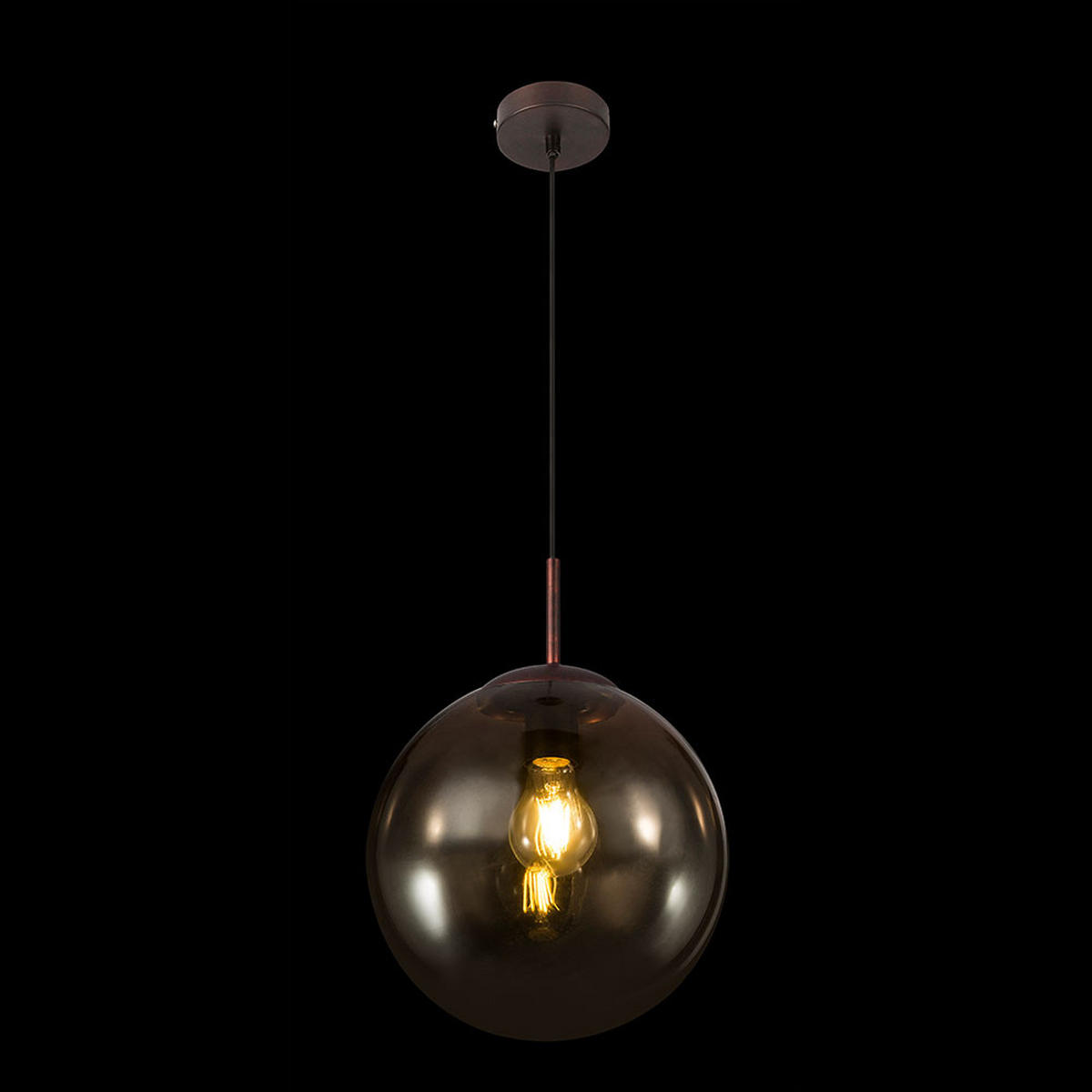 HÄNGELEUCHTE VARUS Glas Orange - Orange, Glas (25/25/120cm) - Globo Lighting