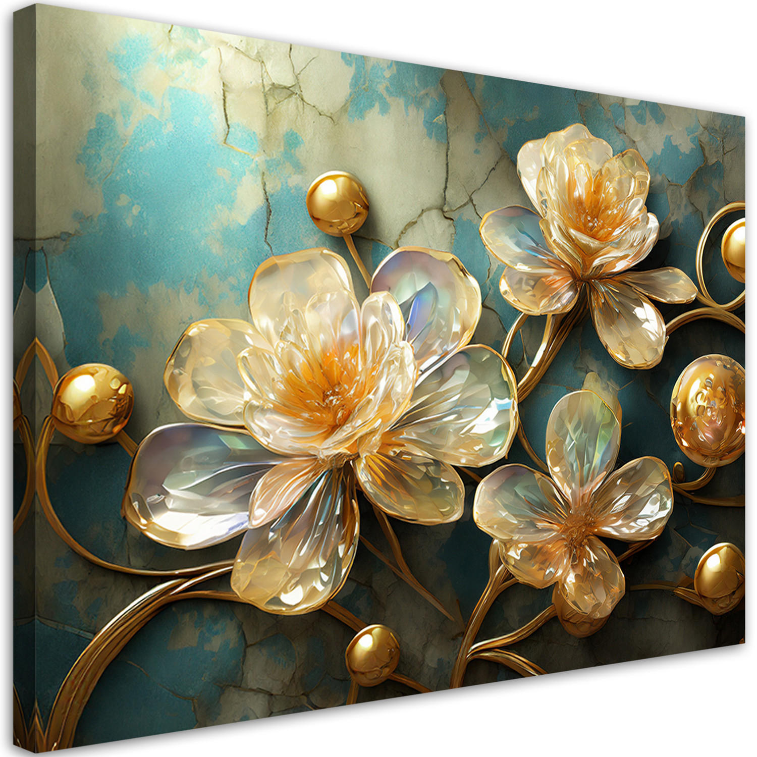 Feeby Wandbild Gold 60x40 cm
