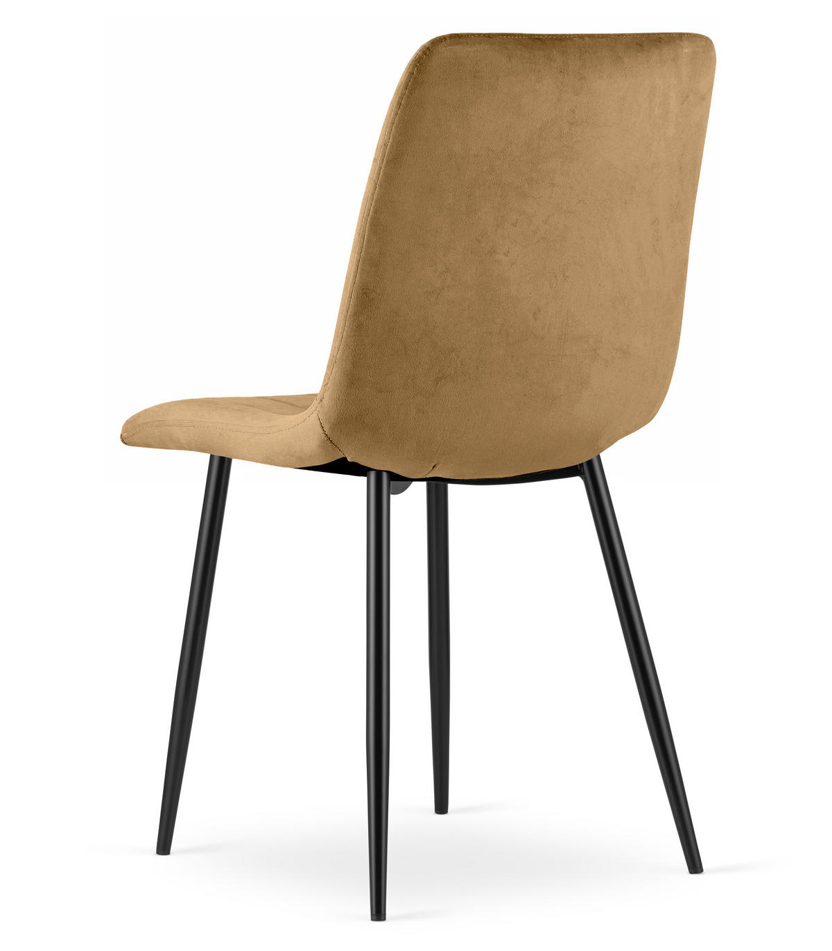 ESSZIMMERSTUHL 2-er Set JEWA brauner Sitz, schwarze Beine - Schwarz/Braun, Textil (43/90/51cm) - Valora