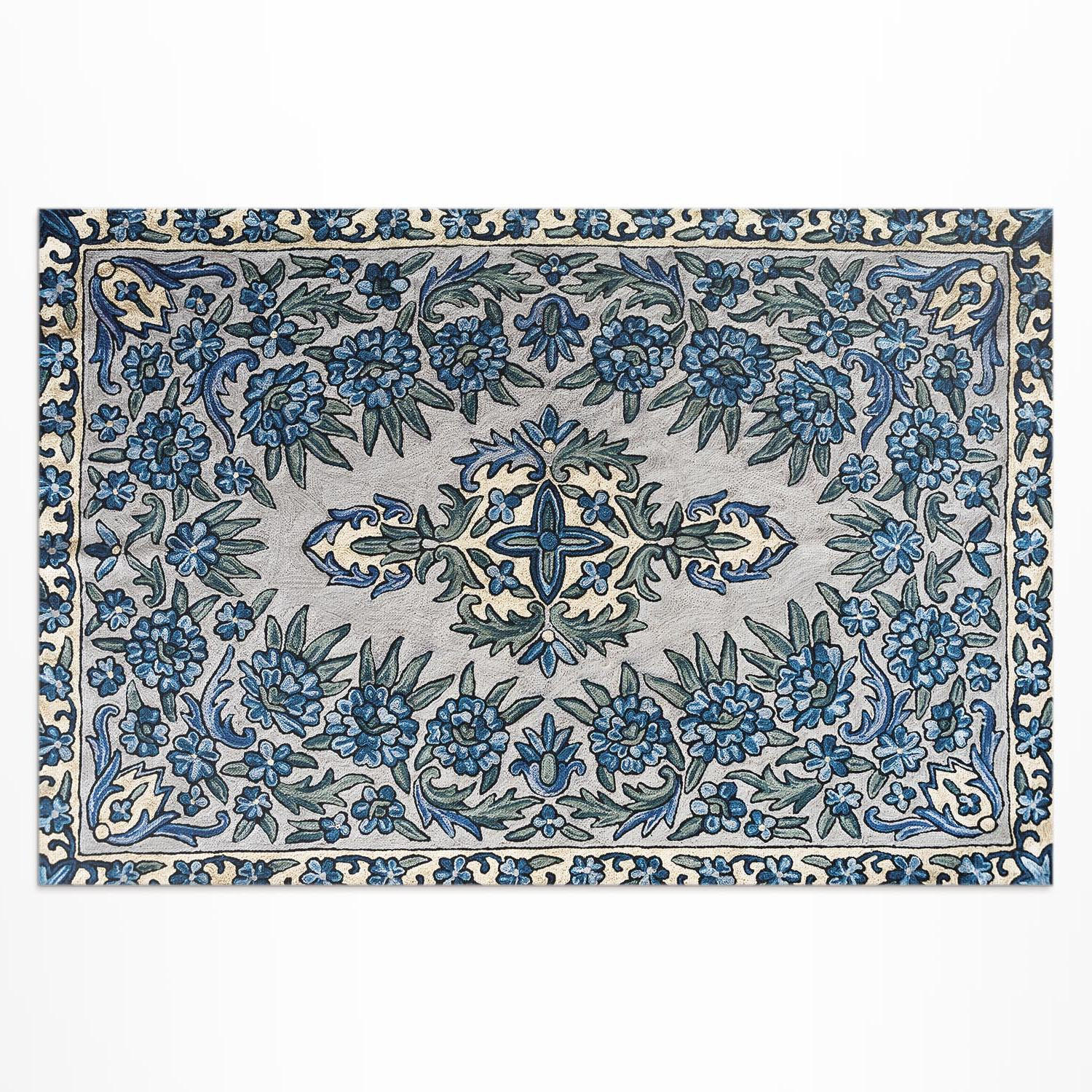 Wallfluent Teppich Hellblau 140x210 cm