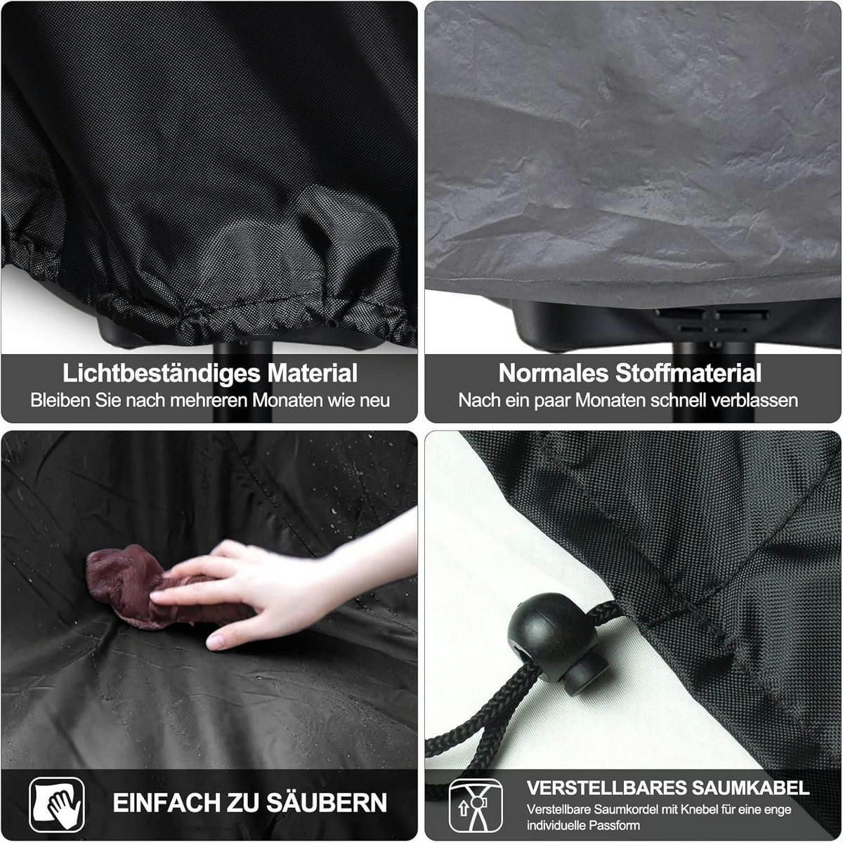 GRILLABDECKUNG wasserdicht Ø 50 cm - Schwarz, Kunststoff (49.5/44.9/49.5cm)