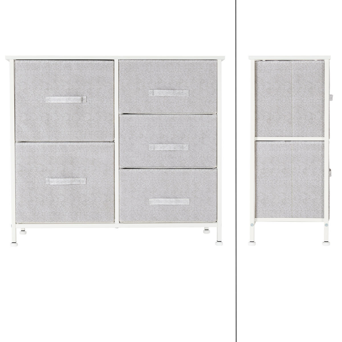 REGAL - Weiß, Metall (29/70/83cm) - ML-DESIGN