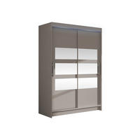 KLEIDERSCHRANK Miami V, mit RGB LED Beleuchtung - Kaschmir/Silberfarben, Holzwerkstoff/Kunststoff (120/200/58cm) - MIRJAN24
