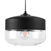 HÄNGELEUCHTE Murray 25/25/117 cm - Schwarz, Glas (25/25/117cm) - Beliani