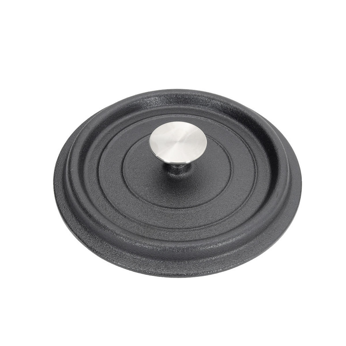 SCHMORTOPF mit Deckel aus Gusseisen in Schwarz 20 x 20 x 10 cm 3，5 kg - Schwarz, Metall (20cm) - Livingandhome
