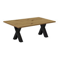COUCHTISCH Etti 6 120 x 70 x 47 Wohnzimmertisch Schwarzstahl/Asteiche - Braun, Holz (120/70/47cm) - 58aufmkessel