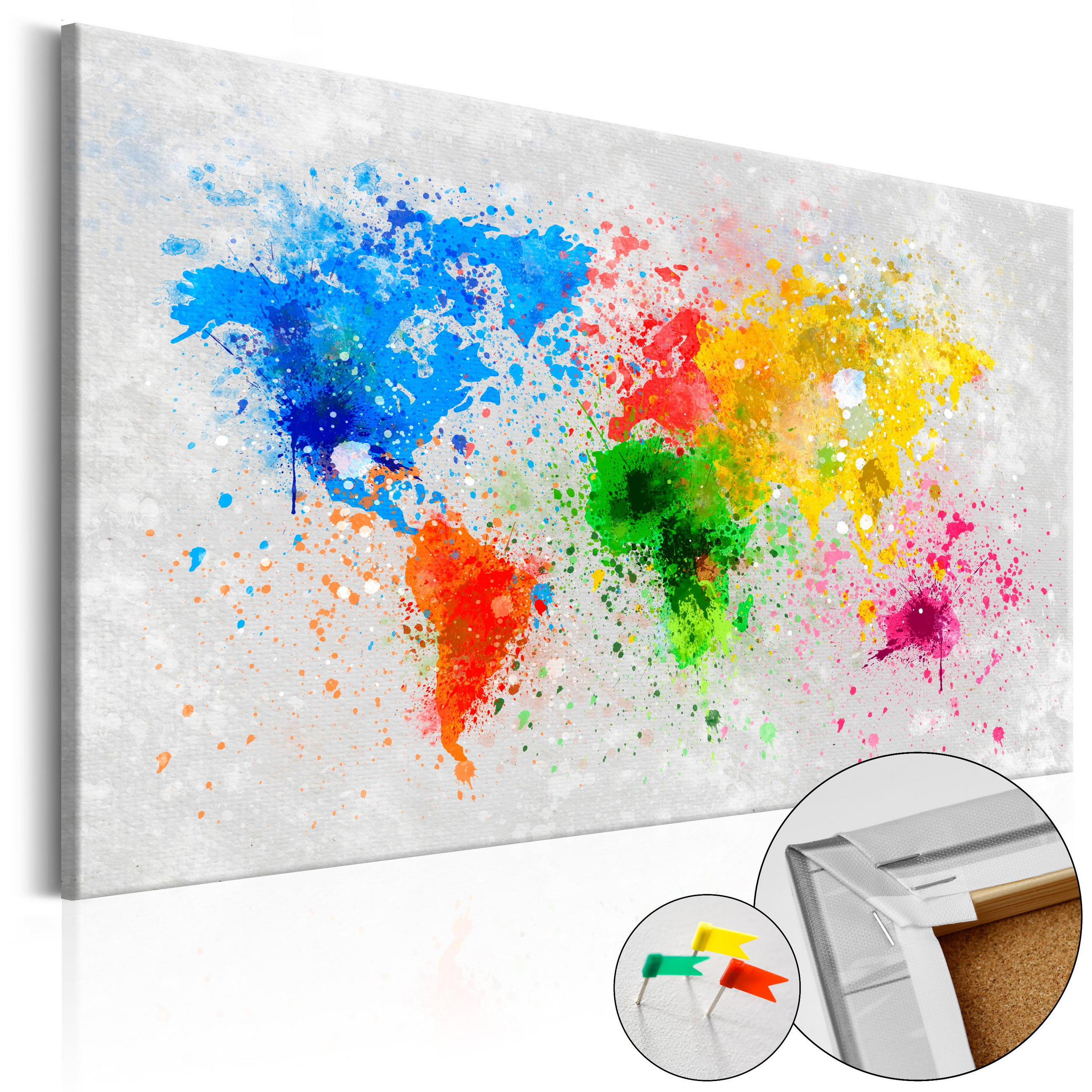PINNWANDBILDER Bunt 120/80 cm - Multicolor, Naturmaterialien/Textil (120/80cm) - KUNSTLOFT