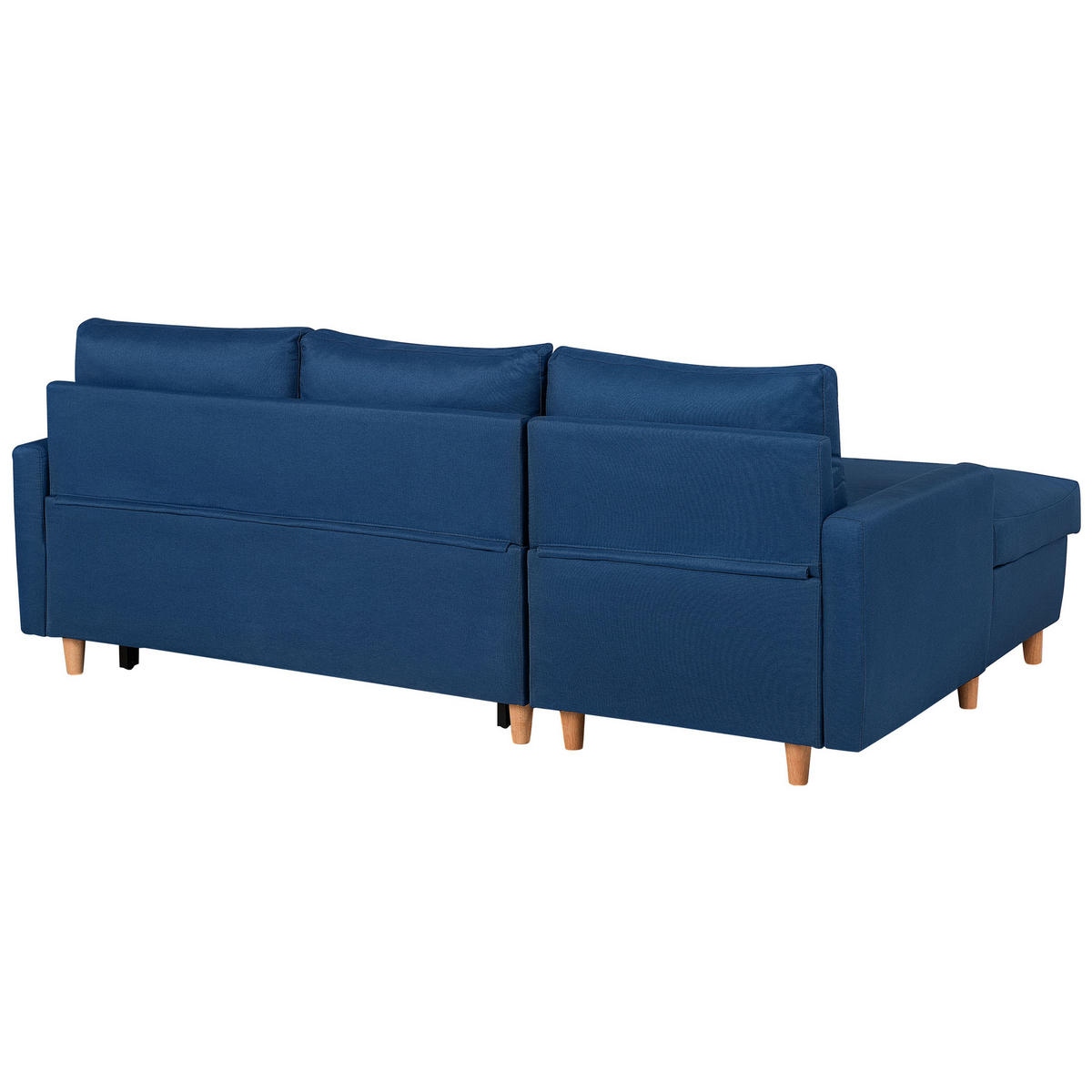 ECKSOFA Polsterbezug Marineblau linksseitig Flakk - Hellblau, Textil (232/147cm) - Beliani