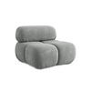 SESSEL Chenille Stoff Grau - Blau/Schwarz, Kunststoff/Textil (96/70/95cm) - Makamii