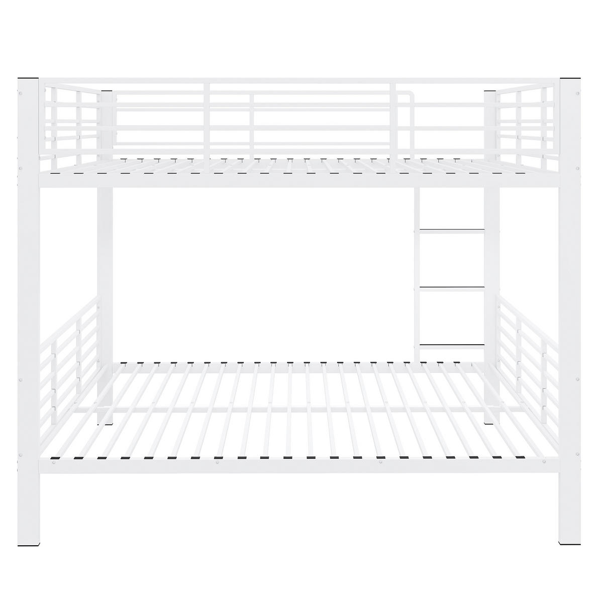 ETAGENBETT 140/200 cm DE-33078 mit Rausfallschutz und Leiter Weiß - Weiß, Metall (140/200cm) - ComfortXL