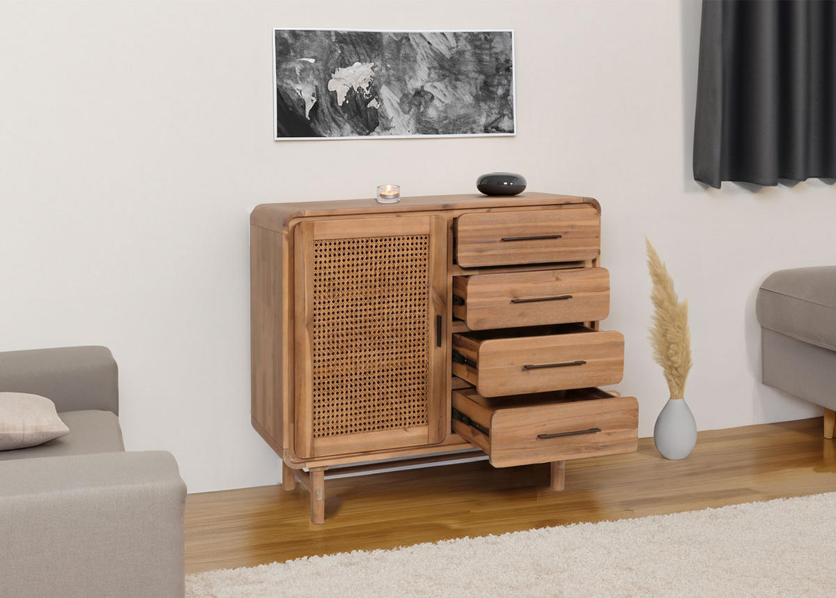 KOMMODE Braun - Braun, Holz (109/101/45cm) - MCW