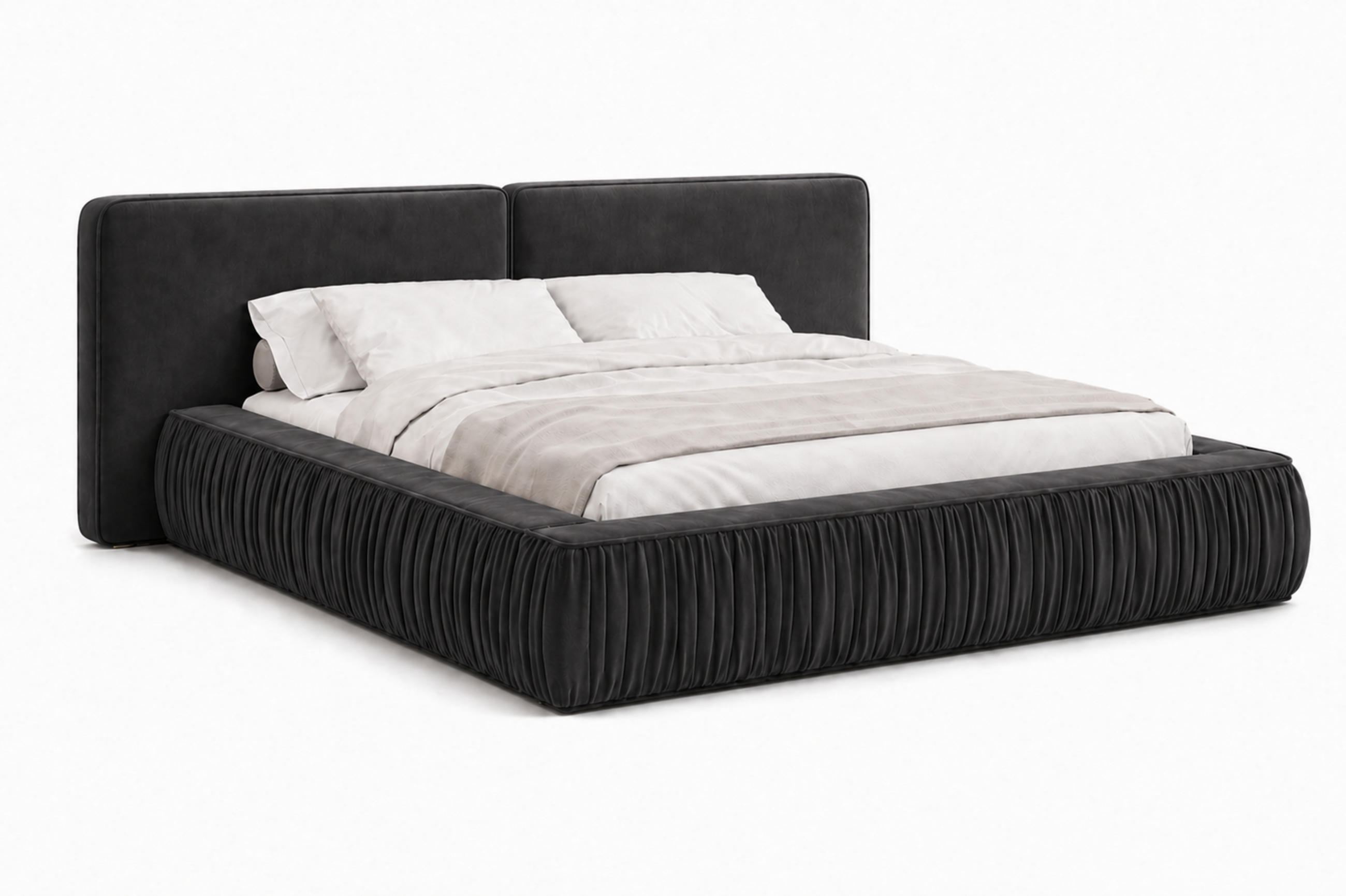 POLSTERBETT 08 140 x 200 cm – Riviera – Bett mit Gasdruckfedern und Stauraum - Anthrazit, Holz (140/200cm) - ROYAL24_MARKT
