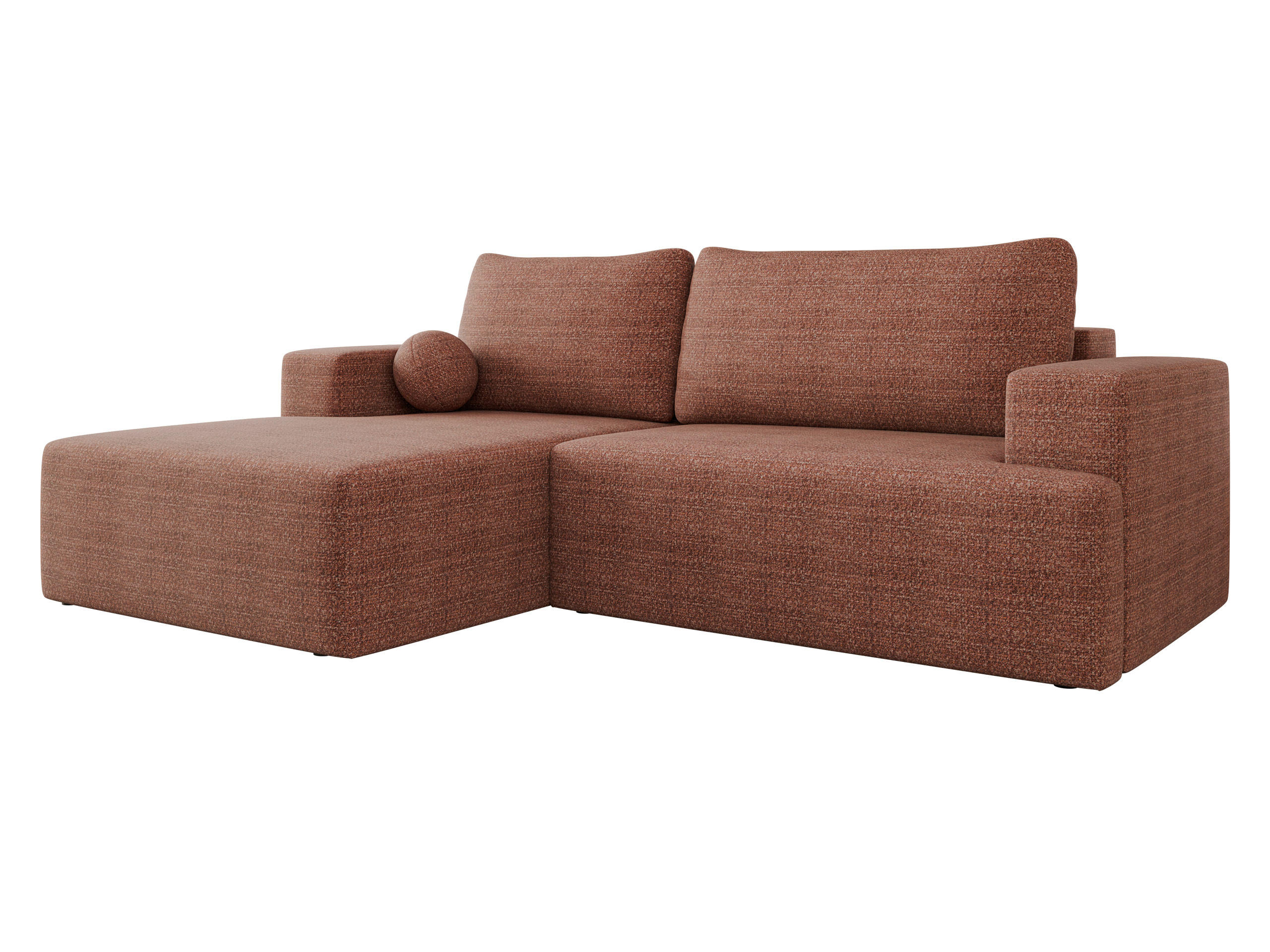 ECKSOFA Mivo, Seite: Links - Schwarz/Bronzefarben, Holz/Kunststoff (266/163cm) - MIRJAN24