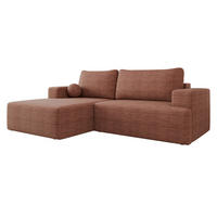 ECKSOFA Mivo, Seite: Links - Schwarz/Bronzefarben, Holz/Kunststoff (266/163cm) - MIRJAN24