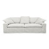 SOFA XL NETTA Hellgrau Cord - Hellgrau/Braun, Birkenholz/Textil (258/90/116cm) - KAWOLA