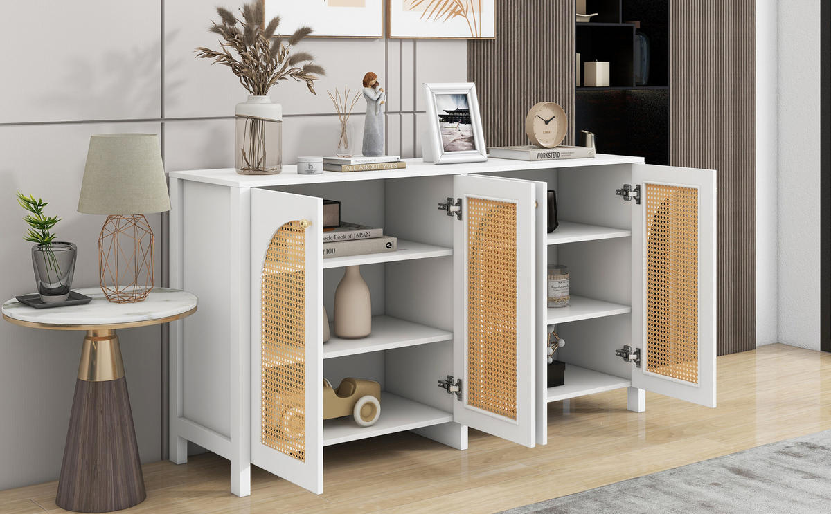 SIDEBOARD Weiß 145/80/40 cm - Weiß, Holzwerkstoff (80/40/145cm) - Urban Meuble