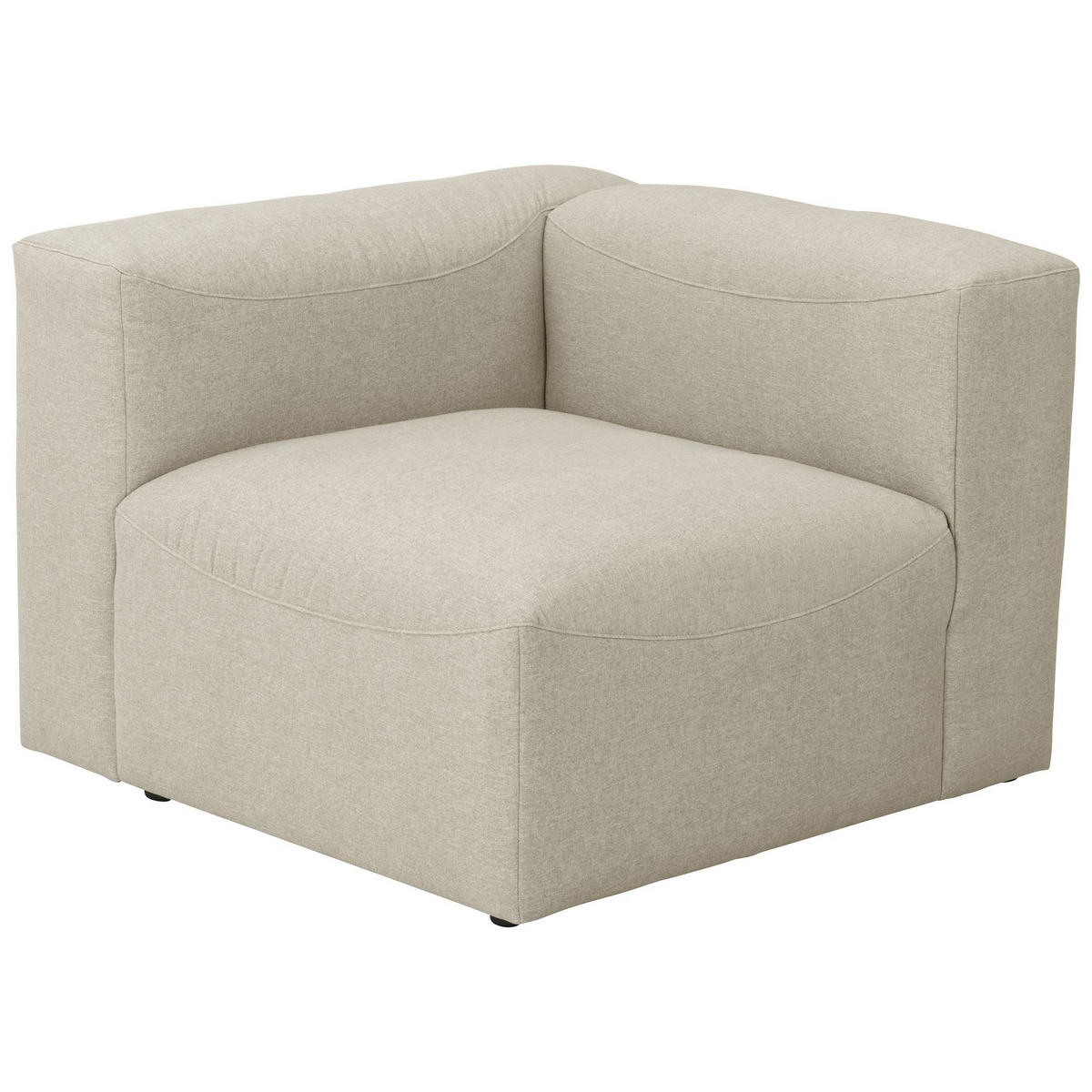 SOFA Element Armlehne links Kattrina Flachgewebe creme - Creme, Kunststoff (100/73/100cm) - 58aufmkessel