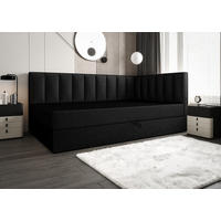 BOXBETT Adelle rechts oder links Schwarz 90x210 cm Rechts - Schwarz, Textil (90/210cm) - B&B Home