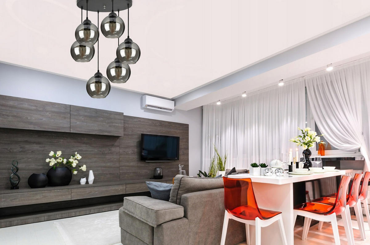 PENDELLEUCHTE HAGEN - Transparent/Schwarz, Glas/Metall (40/40/70cm) - kiki design