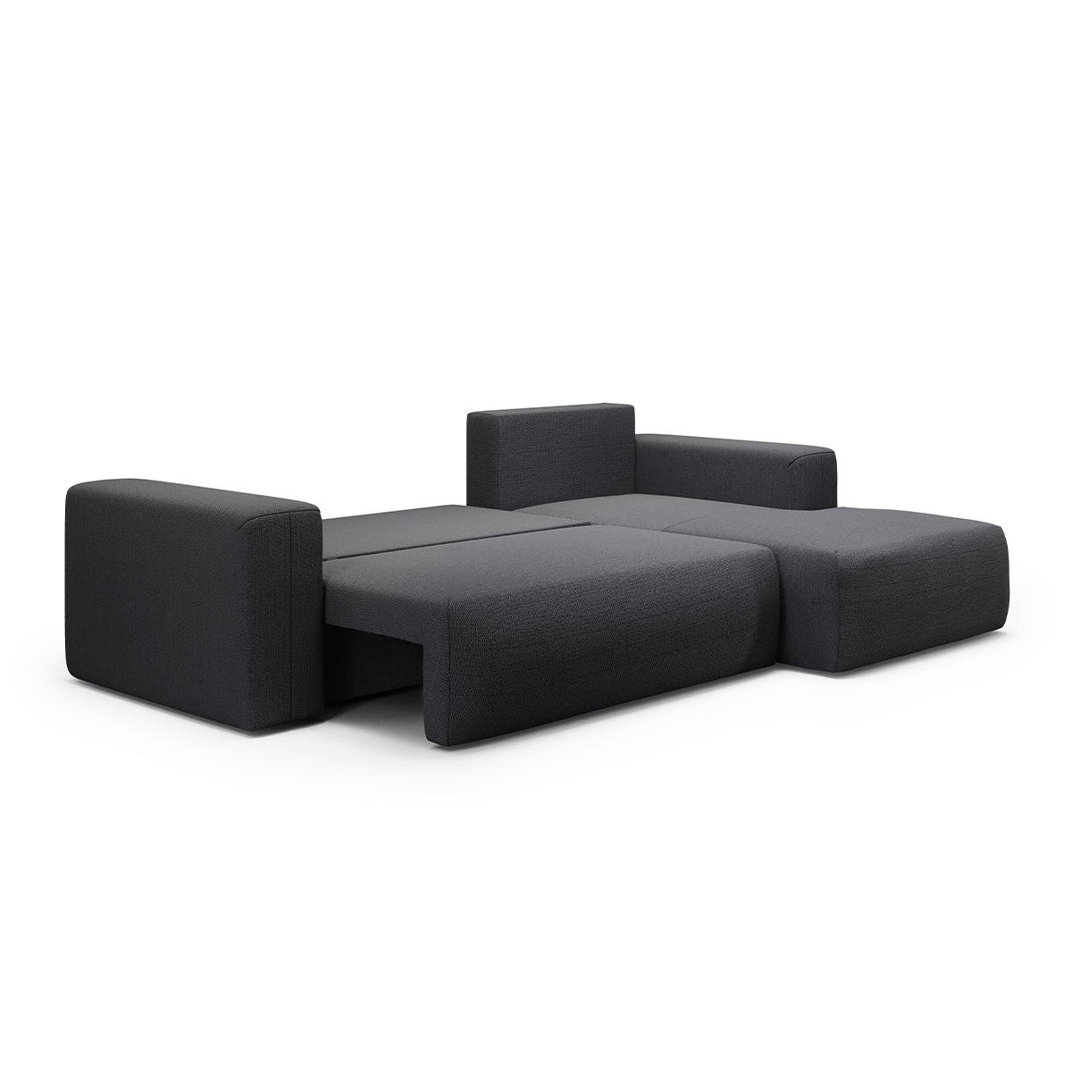 ECKSOFA Bliss 3 Sitzplätze Dunkelgrau - Grau, Holz (268/163cm) - Petits-meubles