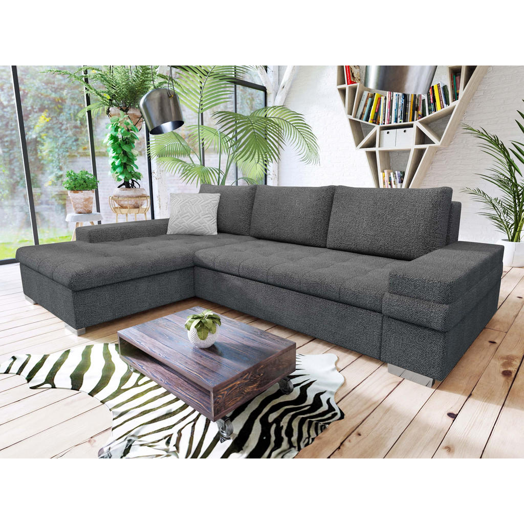 Thumbnail - Mirjan24 Ecksofa, Grau, Hellgrau, Textil, 5-Sitzer, L-Form,L-Form, 274x182 cm, Wohnzimmer, Sofas & Couches, Wohnlandscha...