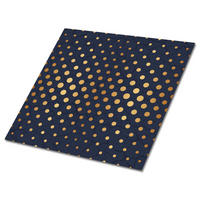 FLIESENAUFKLEBER 9 Stück 30x30 cm selbstklebend Goldene Punkte - Blau, Textil (30/1.6/30cm) - TULUP