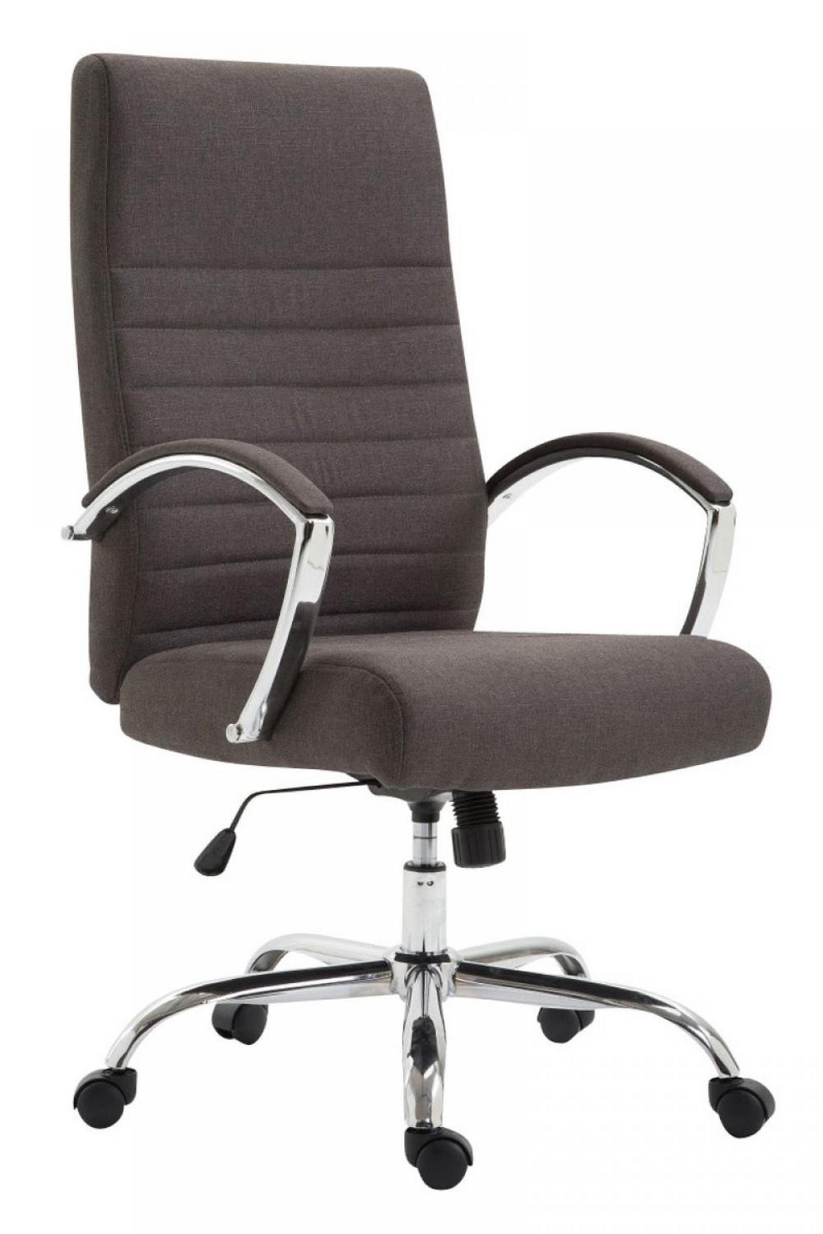 CHEFSESSEL Stoff Dunkelgrau - Dunkelgrau, Textil/Metall (60/110/68cm) - CLP