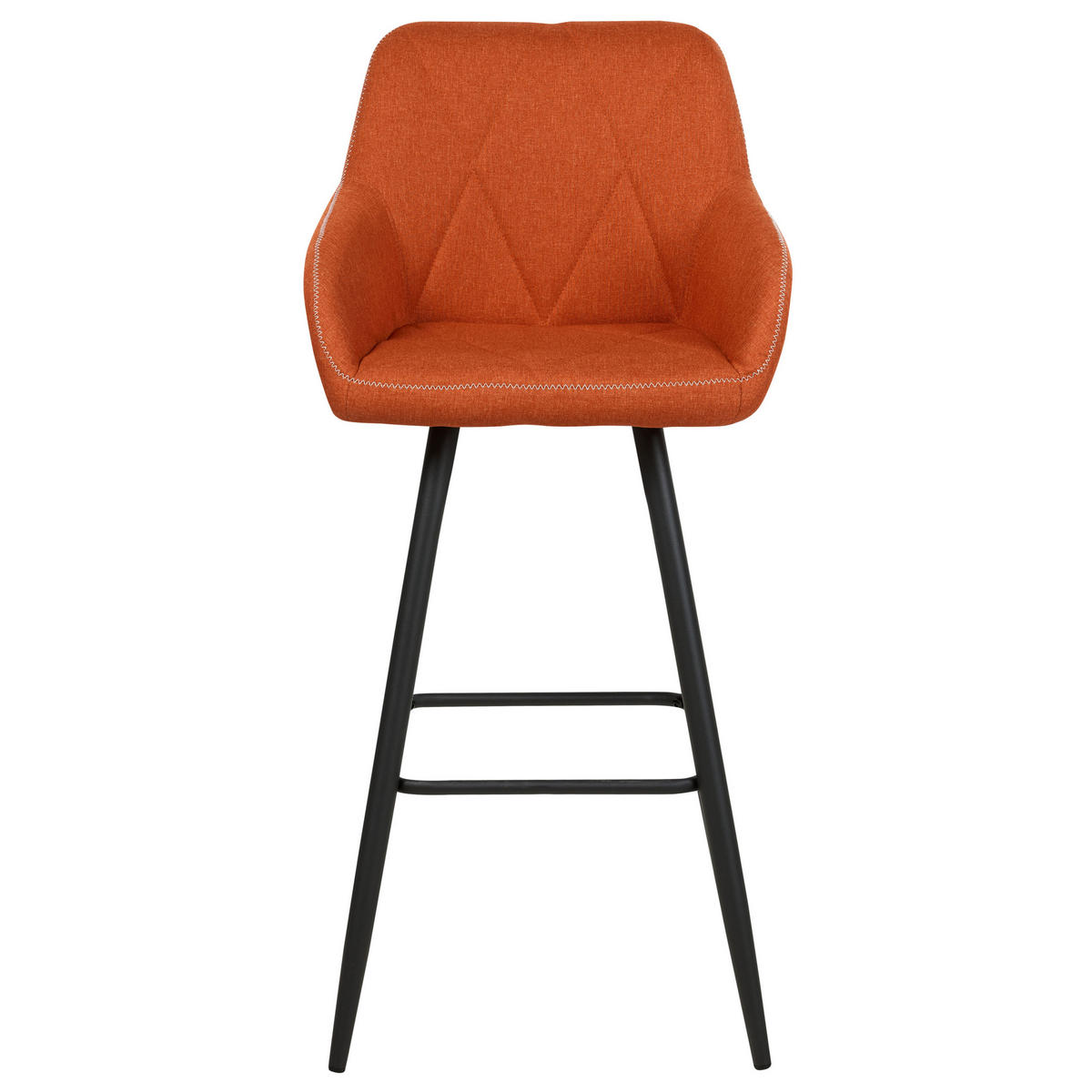 BARSTUHL 2er-Set Polsterbezug Orange Darien - Orange, Textil/Metall (47/104/47cm) - Beliani