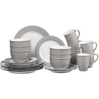 KOMBISERVICE Doppio Grau 24er Set - Grau, Keramik (1/1/1cm) - Ritzenhoff Breker