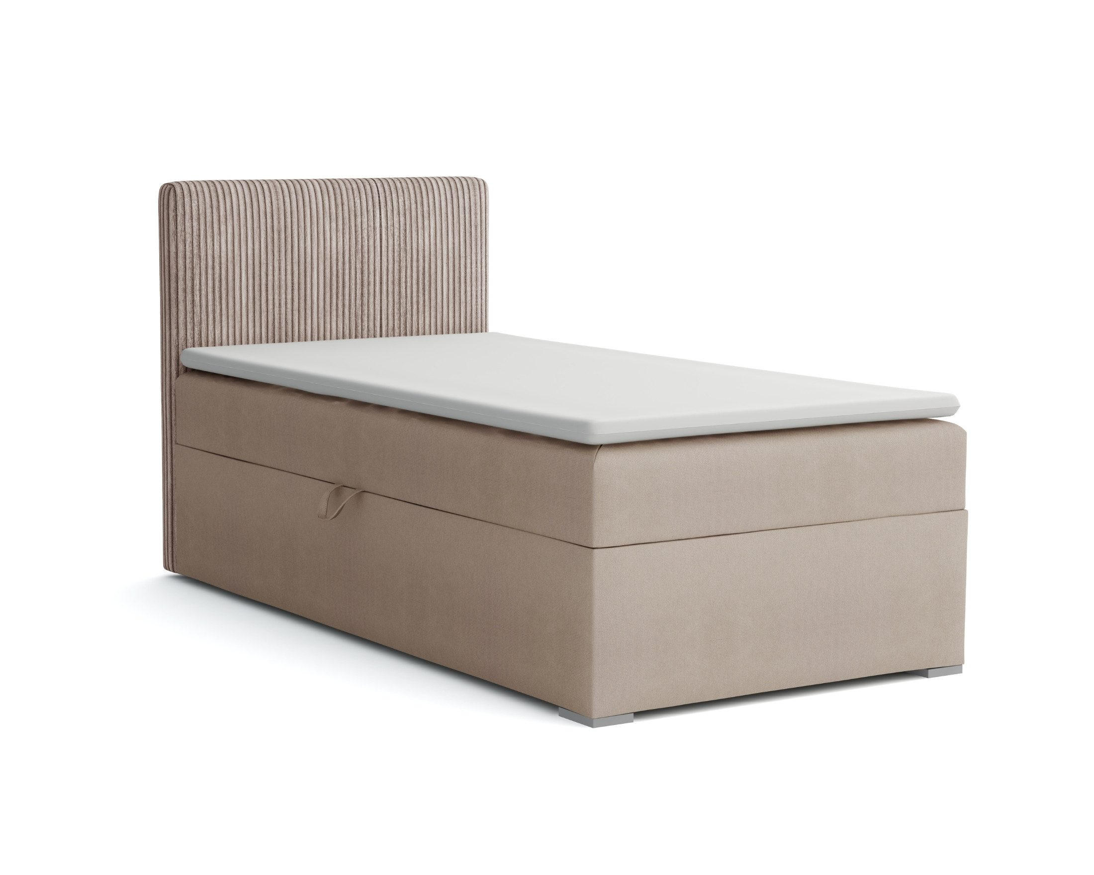 BOXBETT DON 90/200 Beige H3 Öffnung links - Beige, Holz/Holzwerkstoff (90/200cm) - Deine Möbel 24