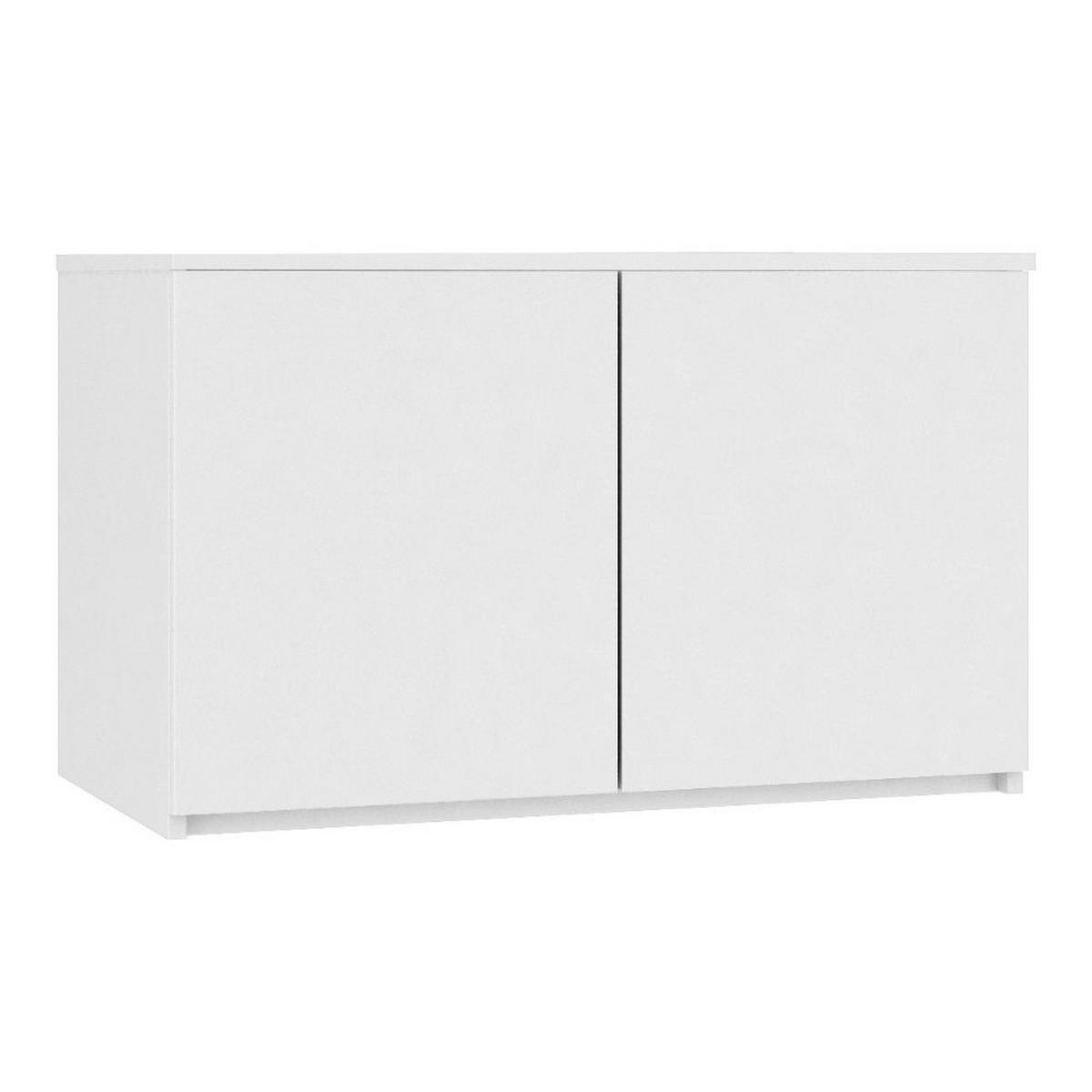 KLEIDERSCHRANK AUFSATZSCHRANK Weiß 90x51x55cm - Weiß, Holzwerkstoff (90/55/51cm) - Akord