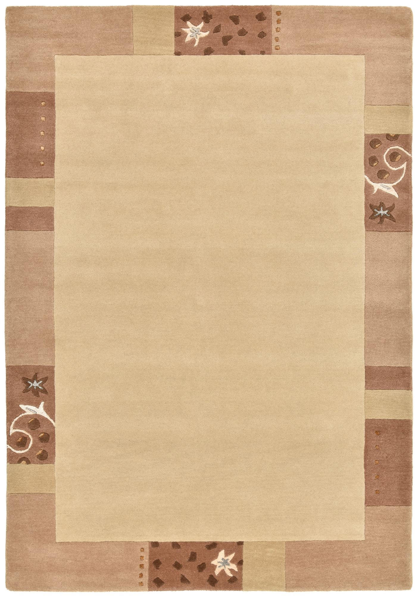 HANDTUFTTEPPICH Royal Ganges 240x340 cm - Beige, Textil (240/340cm) - THEKO