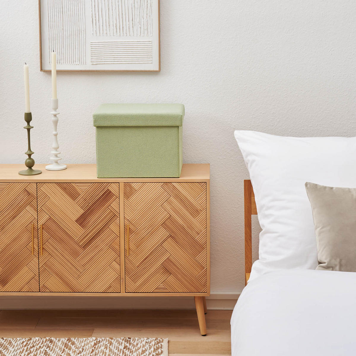 SITZHOCKER 41/31/31 cm, Grün - Grün, Kunststoff (31/31/41cm) - Blumtal