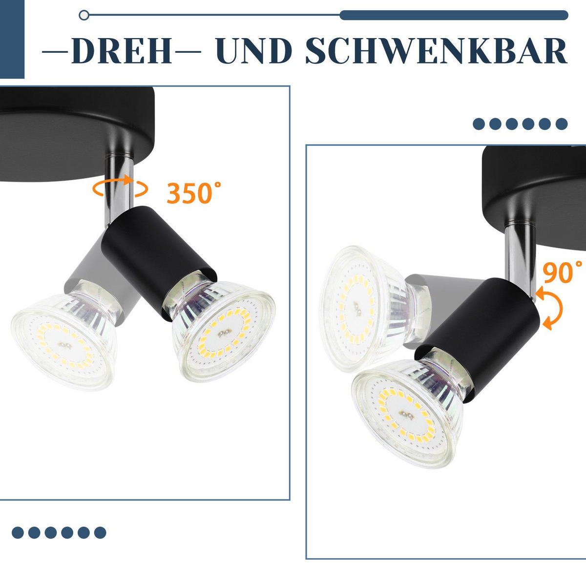 STRAHLER Windsheim 2-flammig 12/12/10.4 cm - Schwarz, Metall (12/12/10.4cm) - Nettlife