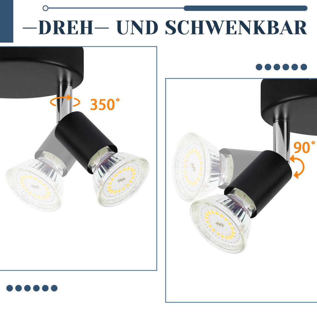 Thumbnail - Nettlife Strahler, Schwarz, Metall, 12x10.4x12 cm, Lampen & Leuchten, Innenbeleuchtung, Spots & Strahler, Deckenspots