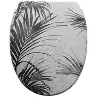 WC-SITZ mit Absenkautomatik & Top Fix Palmera - Grau, Holzwerkstoff (37.7/5.5/48cm) - Sanilo