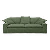SOFA XL NETTA Grün Cord - Braun/Grün, Birkenholz/Textil (258/90/116cm) - KAWOLA