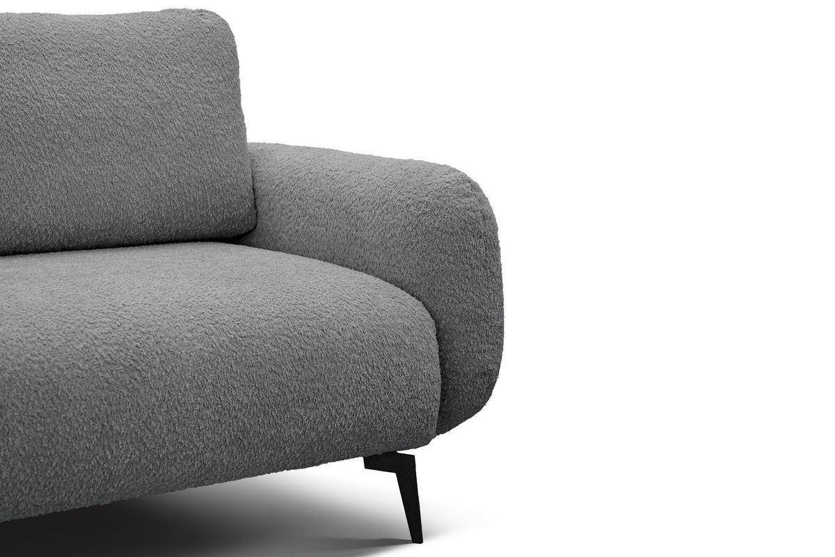 SOFA FEBE 2-Sitzer, dunkelgrau - Dunkelgrau/Schwarz, Holz/Textil (160/82/96cm) - Courtois Laville