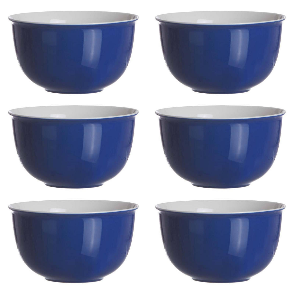 MÜSLISCHALEN Doppio Indigo Blau ø 14 cm 6er Set - Blau, Keramik (14cm) - Ritzenhoff Breker