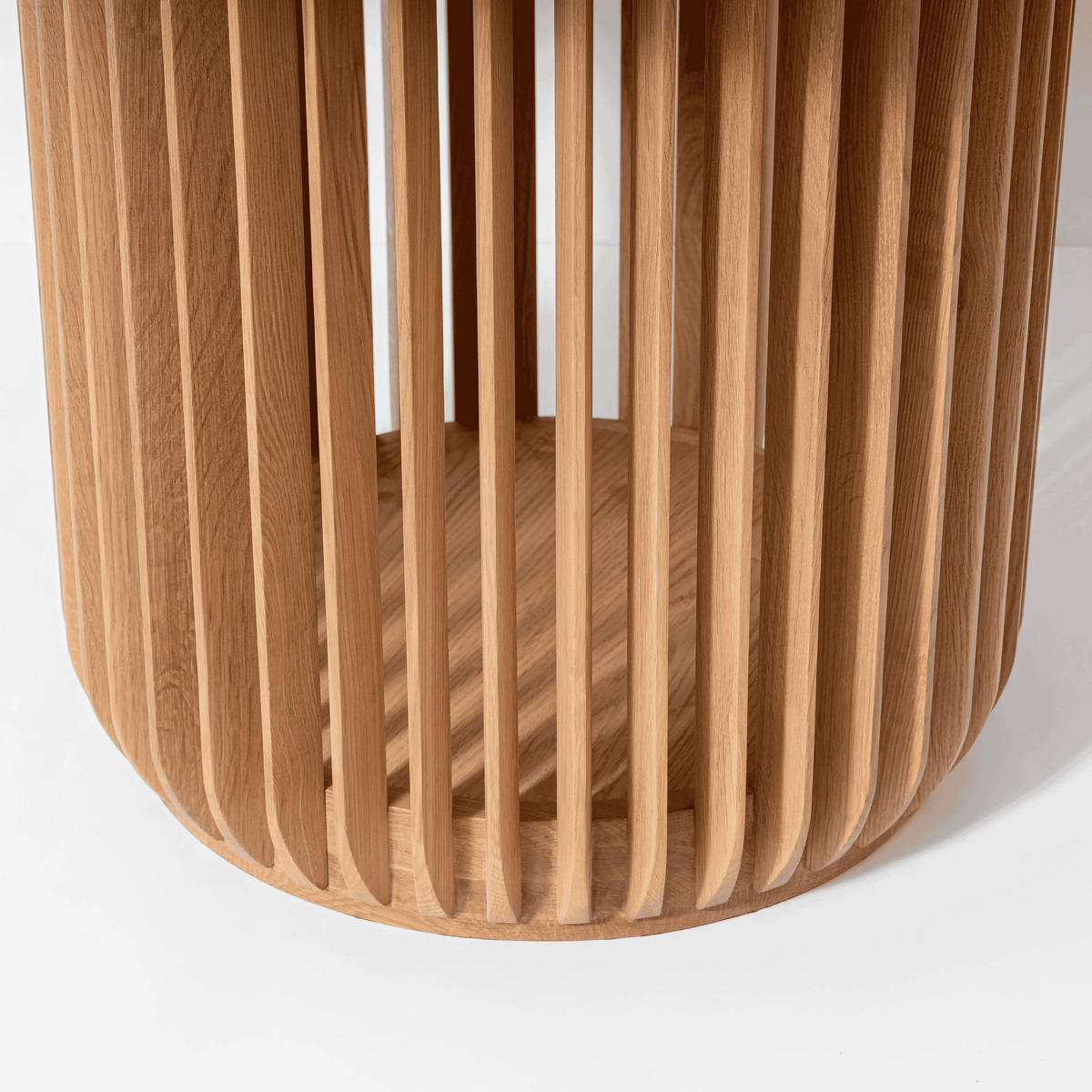 ESSTISCH Franz, Natur Massiveiche, Ø130 cm - Beige, Holz (130/130/76cm) - WOODEK