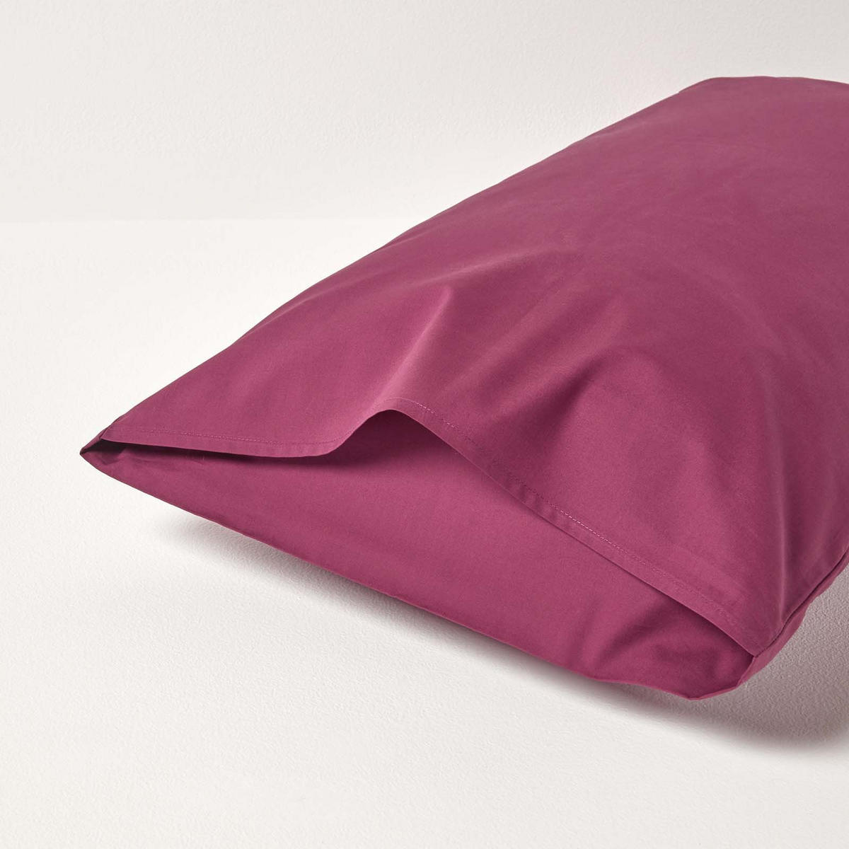KISSENBEZUG Perkal, Ägyptische Baumwolle, Fadendichte 200 - Beere, Textil (48/74cm) - Homescapes