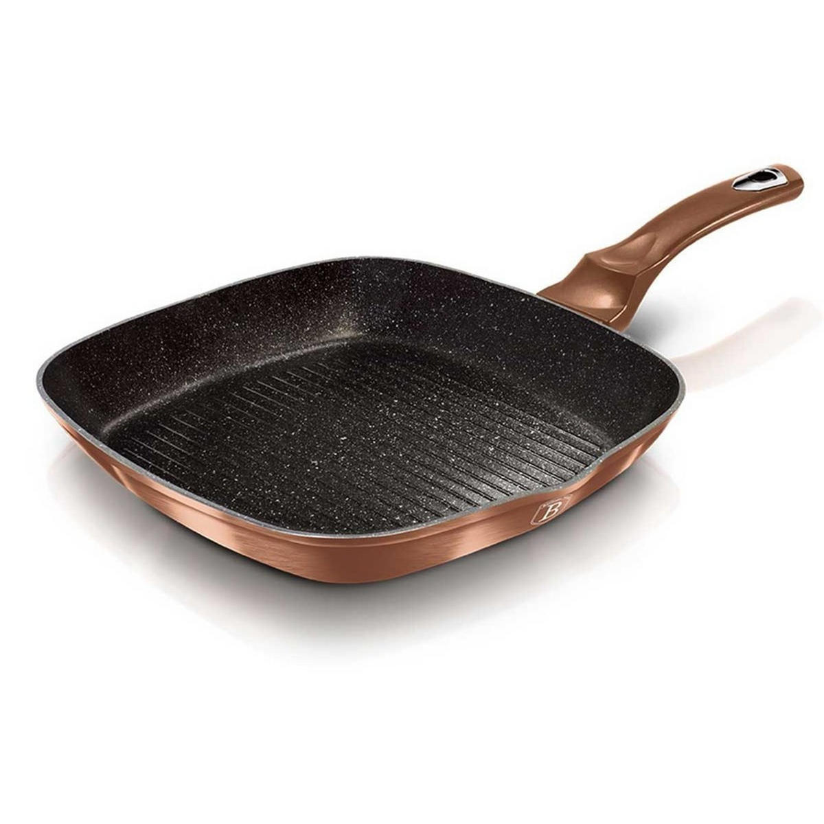 GRILLPFANNE Gold 28/28/4.5 cm BH1889 - Goldfarben, Metall (28cm) - Berlinger Haus