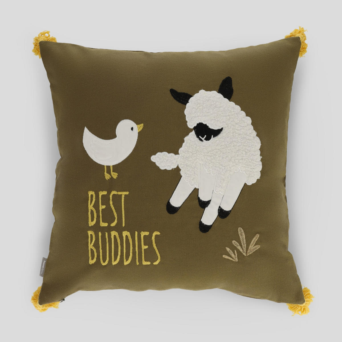 KISSENBEZUG Buddies - Dunkelgrün, Textil (45/45cm) - home&you
