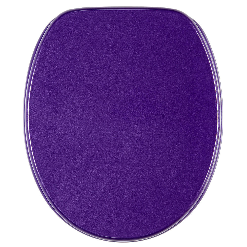WC-SITZ mit Absenkautomatik Glitzer Lila - Violett, Holzwerkstoff (38/6/47cm) - Sanilo