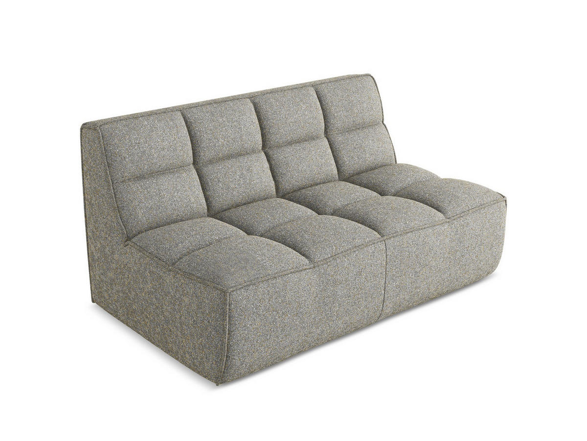 2-SITZER-SOFA Strukturstoff Stoff Beige - Beige/Schwarz, Kunststoff/Textil (160/75/93cm) - Makamii
