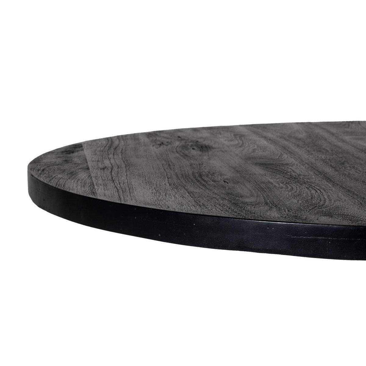 ESSTISCH rund aus Mangoholz 130cm, schwarz - Schwarz, Holz (130/130/76cm) - Giga Meubel