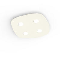 DECKENLEUCHTE River Free X4 - Weiß Hochglanz, Metall (55/55/4cm) - Lumicom