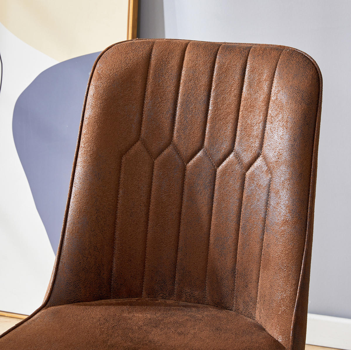 ESSZIMMERSTUHL 2er-Set mit Rückenlehne Braun Schwarz - Braun, Metall (41.5/89/43cm) - Meubliv