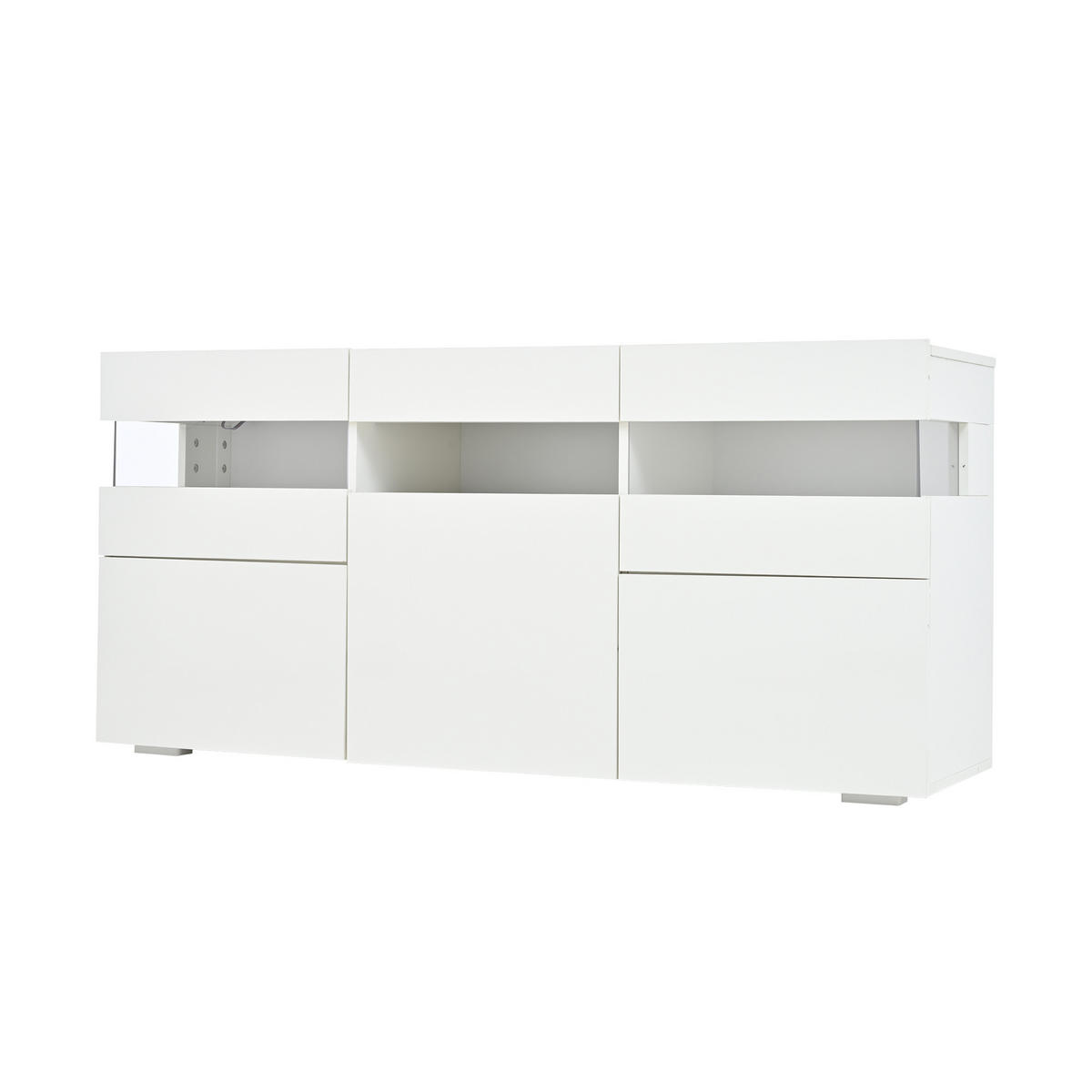 SIDEBOARD Weiß 140/40,5/66,5 cm - Weiß, Holzwerkstoff (140/66.5/40.5cm) - PANGIVO